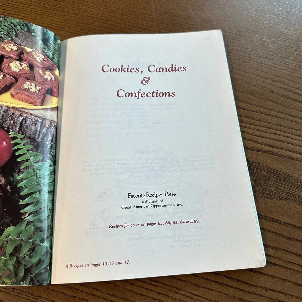 Cookies Candies & Confections Cookbook 1986 Favorite Recipes Press Vintage Soft